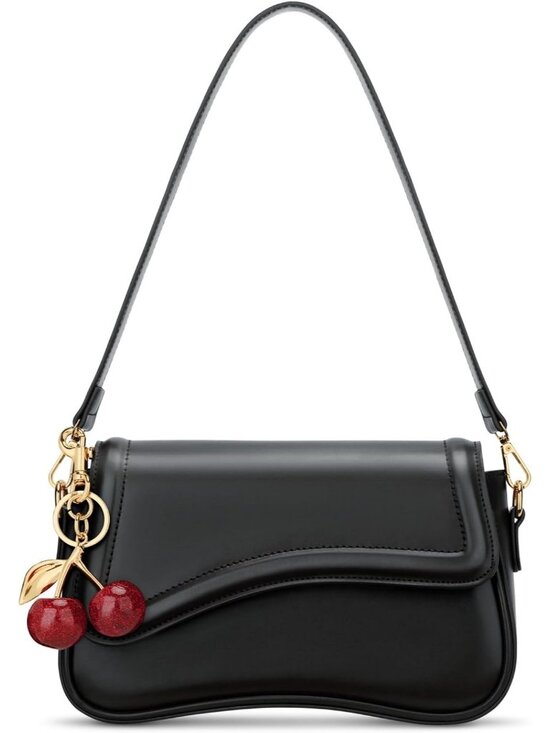 Handbags - Women's Red Black Mini Hobo Shoulder Bag Crossbody Purse Detachable Strap